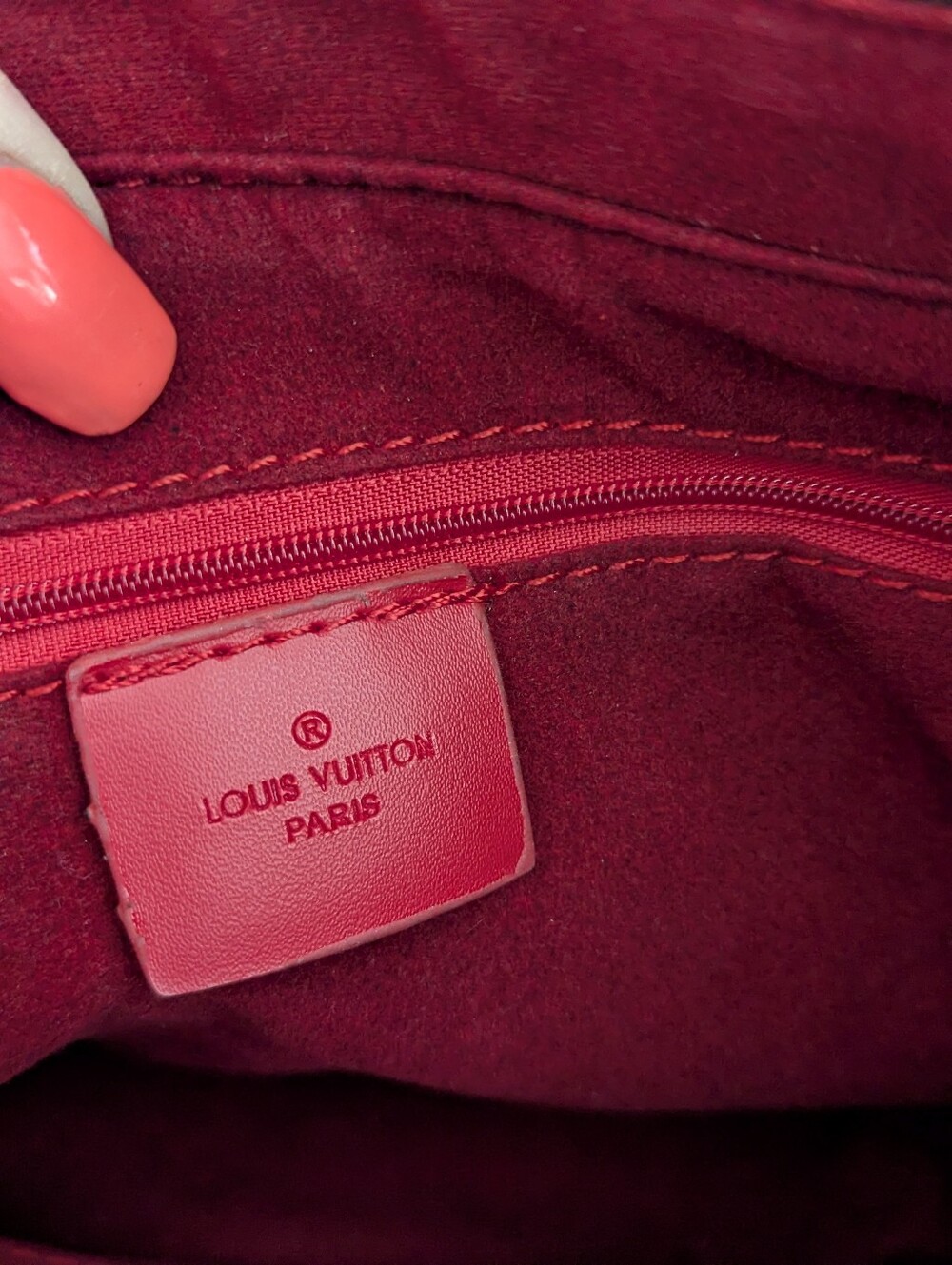 Monogram Brown & Red/Pink Fashion Tote Purse - Picture 6 of 15